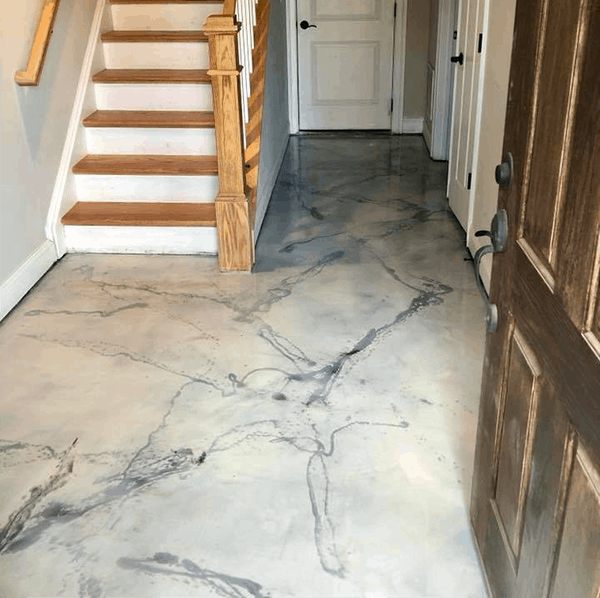 Beautiful marble epoxy coated in a residential house floor
