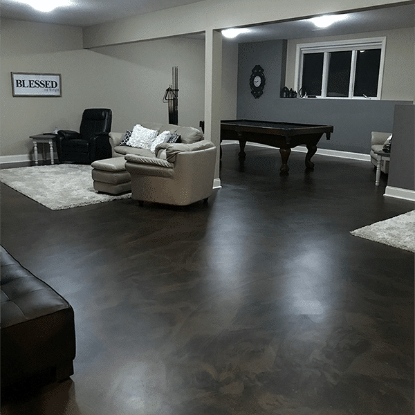 Matte mix beautiful epoxy coating design for residential house floor